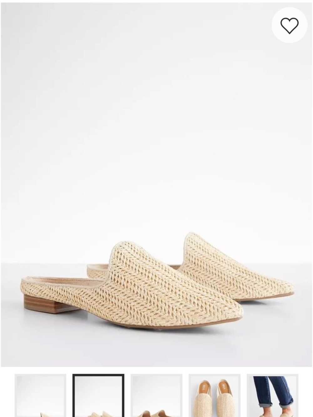 MIA Natural Raffia Pointed Mules - Picture 10 of 10
